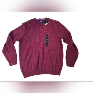 Chaps Red Crewneck Sweater Size XL New With Partial Tags